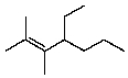 <strong>Select the structure of 4-ethyl-2,3-dimethyl-2-heptene.</strong> A) B) C) D) E)