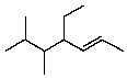 <strong>Select the structure of 4-ethyl-2,3-dimethyl-2-heptene.</strong> A) B) C) D) E)