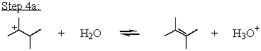 <strong>Which mechanistic step in the acid-catalyzed dehydration of 3,3-dimethyl-2-butanol is the rate determining step?</strong> A) B) C) D) E)