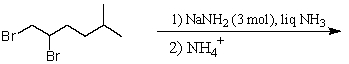 <strong>Which reaction would not be a method for preparing 5-methyl-1-hexyne?</strong> A) B) C) D) E)