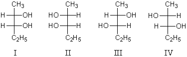 Hydroxylation of cis-2-pentene with cold alkaline KMnO<sub>4</sub> yields  