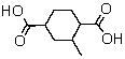 Determine a possible structure for an alkene,X,formula C<sub>9</sub>H<sub>14</sub>,on the basis of the following information: X adds one mole of hydrogen on catalytic hydrogenation.On treatment with hot basic KMnO<sub>4</sub> followed by acidification,X yields the following dicarboxylic acid.   A possible structure for X might be:  