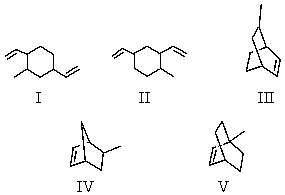 Determine a possible structure for an alkene,X,formula C<sub>9</sub>H<sub>14</sub>,on the basis of the following information: X adds one mole of hydrogen on catalytic hydrogenation.On treatment with hot basic KMnO<sub>4</sub> followed by acidification,X yields the following dicarboxylic acid.   A possible structure for X might be:  