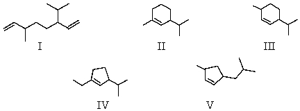 An alkene with the molecular formula C<sub>10</sub>H<sub>18</sub> <sub> </sub>is treated with ozone and then with zinc and acetic acid.The only product isolated from these reactions is:   What is the structure of the alkene?  