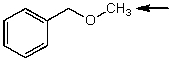 Which one of the following best represents the predicted approximate chemical shift and coupling for the hydrogen(s)indicated with the arrow?  