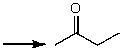 Which one of the following best represents the predicted approximate chemical shift and coupling for the hydrogen(s)indicated with the arrow?  