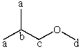 Consider the expected splitting of signal b in the <sup>1</sup>H NMR spectrum of 1-methoxy-2-methylpropane,shown below.Presuming that J<sub>ab</sub> is sufficiently different from J<sub>bc</sub> and that the instrument has sufficient resolving power,what is the theoretical multiplicity of signal b?  