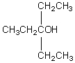 <strong>The IUPAC name of compound is:</strong> A) 1,1,1-Triethylmethanol B) 1,1-Diethyl-1-propanol C) 2-Ethyl-3-pentanol D) 3-Ethyl-3-pentanol E) tert-Heptanol