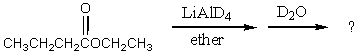 <strong>What product(s)is/are formed in the following reaction?  </strong> A) CH<sub>3</sub>CH<sub>2</sub>CH<sub>2</sub>CH<sub>2</sub>OD + CH<sub>3</sub>CH<sub>2</sub>OD B) CH<sub>3</sub>CH<sub>2</sub>CH<sub>2</sub>CD<sub>2</sub>OD + CH<sub>3</sub>CH<sub>2</sub>OD C) CH<sub>3</sub>CH<sub>2</sub>CH<sub>2</sub>CD<sub>2</sub>OH + CH<sub>3</sub>CH<sub>2</sub>OH D) CH<sub>3</sub>CH<sub>2</sub>CH<sub>2</sub>CHDOD + CH<sub>3</sub>CH<sub>2</sub>OD E)   <div style=padding-top: 35px> 