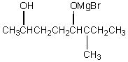 <strong>What product(s)is/are produced in the 1:1 reaction of sec-butylmagnesium bromide with  </strong> A)   B)   C)   D)   E)   <div style=padding-top: 35px> 