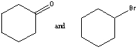<strong>Your task is to synthesize   through a Grignard synthesis.Which pairs of compounds listed below would you choose as starting materials?</strong> A)   B)   C)   D)   E) None of these <div style=padding-top: 35px> 