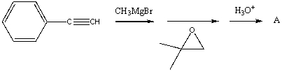 <strong>What is the product,A,that would be obtained from the following reaction sequence?    </strong> A) I B) II C) III D) IV E) V <div style=padding-top: 35px> 