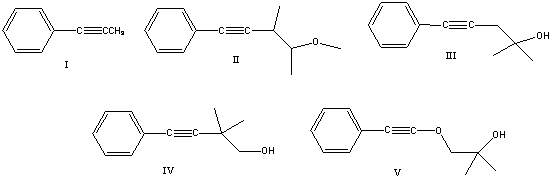 <strong>What is the product,A,that would be obtained from the following reaction sequence?    </strong> A) I B) II C) III D) IV E) V <div style=padding-top: 35px> 