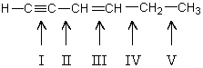 <strong>Which carbon-carbon bond in the following compound would you expect to be longest? </strong> A) I B) II C) III D) IV E) V