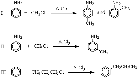 <strong>Which of the following reactions would give the product(s)indicated in substantial amounts (i.e. ,in greater than 50% yield)? </strong> A) I B) II C) III D) All of these E) None of these