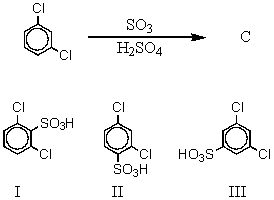 <strong>The major product(s),C,of the following reaction, would be:</strong> A) I B) II C) III D) Approximately equal amounts of I and II E) Approximately equal amounts of I and III