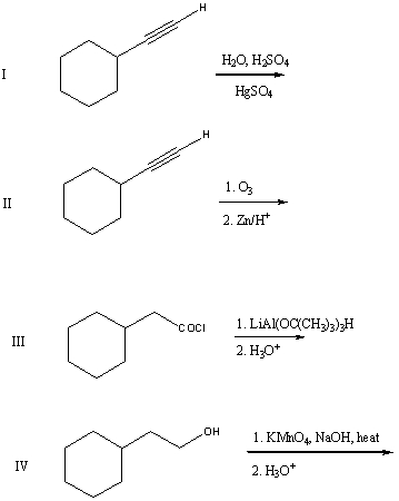 <strong>A good synthesis of </strong> A) I B) II C) III D) IV E) All of these are equally useful.