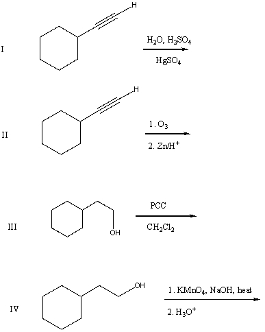 <strong>A good synthesis of </strong> A) I B) II C) III D) IV E) All of these are equally useful.