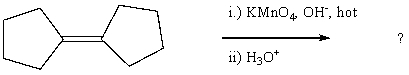 <strong>Select the structure of the major product in the following reaction. </strong> A) cyclopentanol B) 1-cyclopentylcyclopentane C) cyclopentanone D) cyclopentene E) 1-(1-hydroxycyclopentyl)-1-hydroxycyclopentane