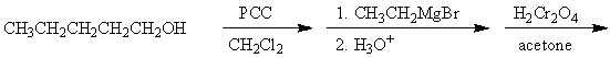 <strong>Which of the following is a synthesis of 3-heptanone?</strong> A) B) C) D) E) All of the above are syntheses of 3-heptanone.