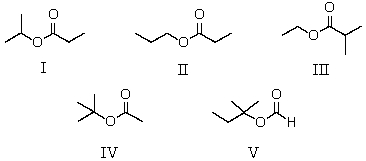 A compound has the molecular formula,C<sub>6</sub>H<sub>12</sub>O<sub>2</sub>.Its IR spectrum shows a strong absorption band near 1740 cm<sup>-1</sup>;its <sup>1</sup>H NMR spectrum consists of two singlets,at \delta 1.4 and \delta 2.0.The most likely structure for this compound is: