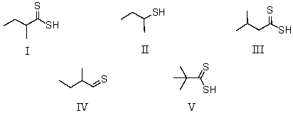 Reasoning by analogy,one would predict that the reaction of carbon disulfide with sec-butylmagnesium bromide should yield which of the following (after acidification)?