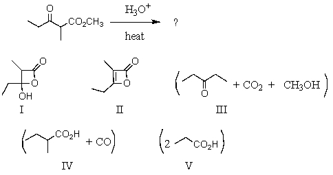 Identify the product(s)of the following reaction.  