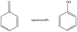 Explain why the following tautomer equilibrium lies far to the right.  <div style=padding-top: 35px> 