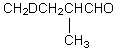 <strong>Which compound would be formed when 2-methylbutanal is treated with a solution of NaOD in D<sub>2</sub>O?</strong> A)   B)   C)   D)   E)   <div style=padding-top: 35px> 