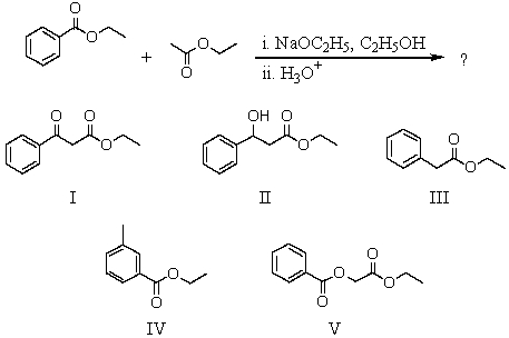 <strong>What would be the product of the following sequence? </strong> A) I B) II C) III D) IV E) V