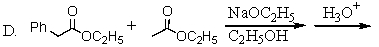 <strong>Which of the following would afford the best synthesis of diethyl phenylmalonate, </strong> A) B) C) D) E)