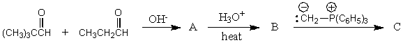 <strong>What would be the product,C,of the following reaction sequence? </strong> A) (CH<sub>3</sub>)<sub>3</sub>CCH<sub>2</sub>CH<sub>2</sub>CH<sub>2</sub>OH B) C) D) E)