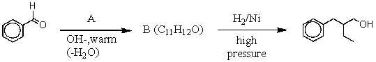 <strong> What is the intermediate B in the synthesis shown above? </strong> A) I B) II C) III D) IV E) V