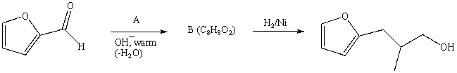 <strong> What is the intermediate B in the synthesis shown above? </strong> A) I B) II C) III D) IV E) V
