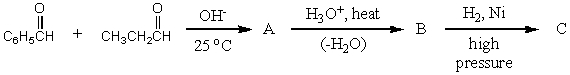 <strong>What would be the product,C,of the following reaction sequence? </strong> A) B) C) D) E)