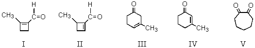<strong>The reaction of with base affords which of these products? </strong> A) I B) II C) III D) IV E) V