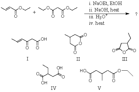 Predict the product of the following reaction sequence.  
