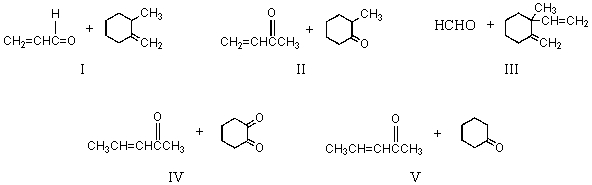 The Robinson annulation reaction which produces   uses which of the following as starting materials?  