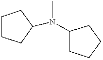 <strong>Which is a correct IUPAC name for the following substance? </strong> A) N-Cyclopentyl-N-methylcylopentanamine B) N-Cyclohexyl-N-methylcylopentanamine C) N-Cyclopentyl-N-methylcylohexanamine D) Dicyclopentylmethylamine E) N-Pentyl-N-methylpentanamine