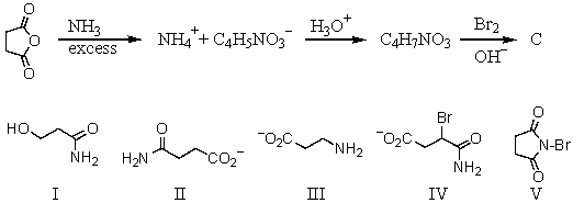 <strong>What is the final product,C? </strong> A) I B) II C) III D) IV E) V