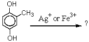 <strong>What product is likely to be obtained by the action of Ag<sup>+</sup> or Fe<sup>+3 </sup>on the following substance? </strong> A) I B) II C) III D) IV E) V