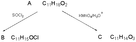 The spectra shown below are for the compound A.Explain each spectrum with labeling all the peaks and Identify compounds A-C. IR Spectrum of Compound A <sup>1</sup>HNMR Spectrum of Compound A <sup>13</sup>CNMR Spectrum of Compound A 9 different signals = 9 different protons