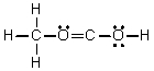<strong>Which of the following is the Lewis structure for CH<sub>3</sub>CO<sub>2</sub>H?</strong> A) B) C) D) E)