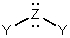 <strong> is a generalized structural representation which can be used for all of the following,except:</strong> A)H<sub>2</sub>O B)H<sub>2</sub>Se C)H<sub>2</sub>S D)BeH<sub>2</sub> E)There is no exception.