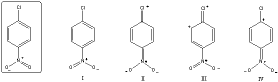 <strong>Which of the following is/are not a resonance form(s)of the species in the box? </strong> A)I B)II C)III D)IV E)More than two of these choices are incorrect resonance forms.