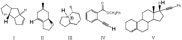<strong>Rank the bold-faced hydrogens for the following compounds from most acidic to least acidic. </strong> A)III > V > IV > II > I B)V > IV > III > II > I C)V > III > IV > II > I D)III > V > II > IV > I E)IV > II > I > V > III