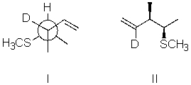 <strong>I and II are: </strong> A)constitutional isomers. B)enantiomers. C)identical. D)diastereomers. E)not isomeric.