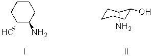 <strong>I and II are: </strong> A)constitutional isomers. B)enantiomers. C)identical. D)diastereomers. E)not isomeric.