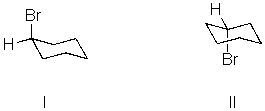 <strong>I and II are: </strong> A)constitutional isomers. B)enantiomers. C)identical. D)diastereomers. E)not isomeric.