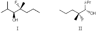 <strong>I and II are: </strong> A)constitutional isomers. B)enantiomers. C)identical. D)diastereomers. E)not isomeric.